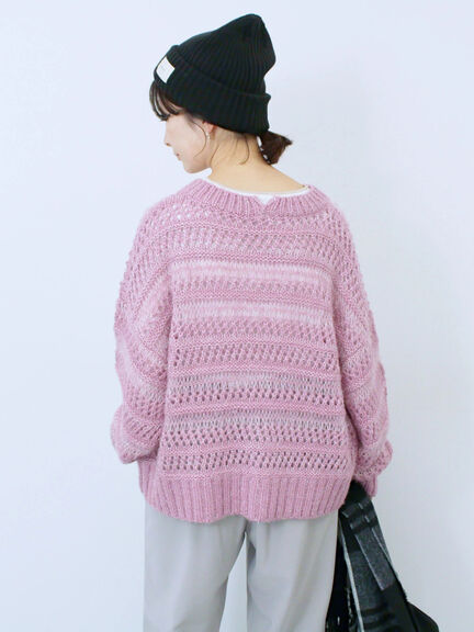 リブニット帽(ブラック/ベージュ/ブラウン)|Samansa Mos2 blue(サマンサモスモス ブルー)通販