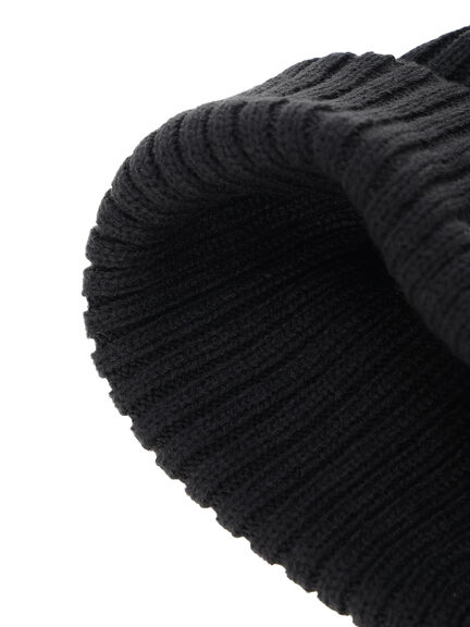 リブニット帽(ブラック/ベージュ/ブラウン)|Samansa Mos2 blue(サマンサモスモス ブルー)通販