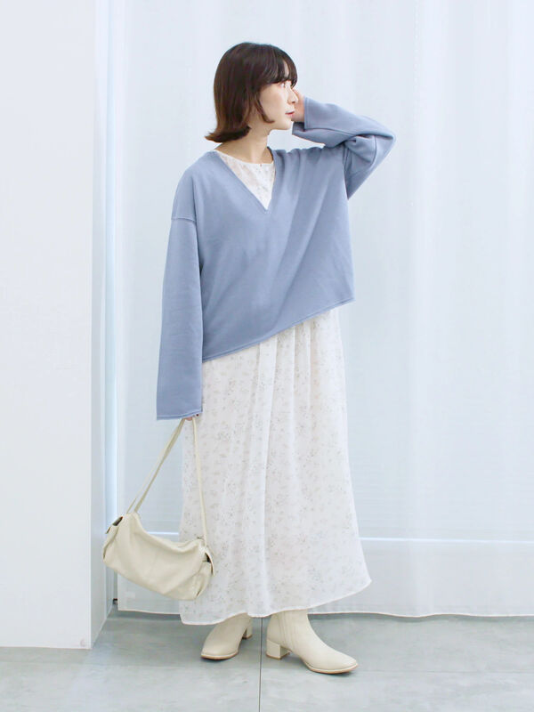 ◎花柄ワンピース(キナリ)|Samansa Mos2 blue(サマンサモスモス ブルー)通販