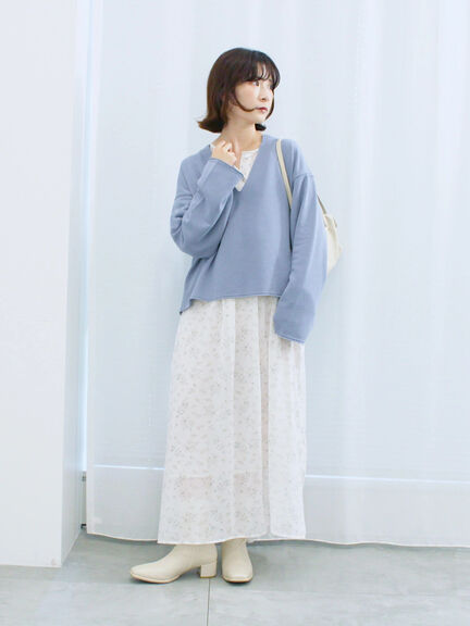 ◎花柄ワンピース(ブラック/ブラウン/キナリ)|Samansa Mos2 blue(サマンサモスモス ブルー)通販