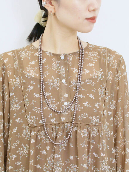 ◎花柄ワンピース(ブラック/ブラウン/キナリ)|Samansa Mos2 blue(サマンサモスモス ブルー)通販