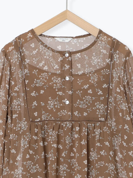 ◎花柄ワンピース(ブラック/ブラウン/キナリ)|Samansa Mos2 blue(サマンサモスモス ブルー)通販