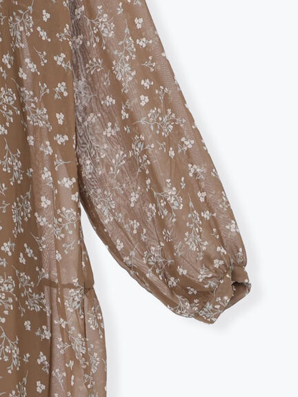 ◎花柄ワンピース(ブラック/ブラウン/キナリ)|Samansa Mos2 blue(サマンサモスモス ブルー)通販