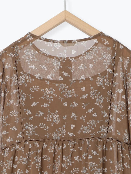 ◎花柄ワンピース(ブラック/ブラウン/キナリ)|Samansa Mos2 blue(サマンサモスモス ブルー)通販