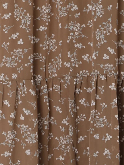 ◎花柄ワンピース(ブラック/ブラウン/キナリ)|Samansa Mos2 blue(サマンサモスモス ブルー)通販