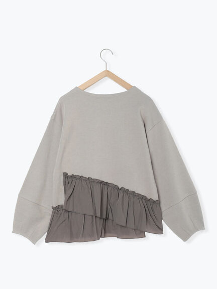 ペプラムドッキングプルオーバー(ブラック/ベージュ/キナリ)|Samansa Mos2 blue(サマンサモスモス ブルー)通販