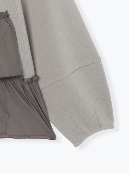 ペプラムドッキングプルオーバー(ブラック/ベージュ/キナリ)|Samansa Mos2 blue(サマンサモスモス ブルー)通販