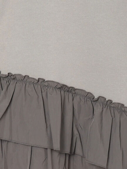 ペプラムドッキングプルオーバー(ブラック/ベージュ/キナリ)|Samansa Mos2 blue(サマンサモスモス ブルー)通販