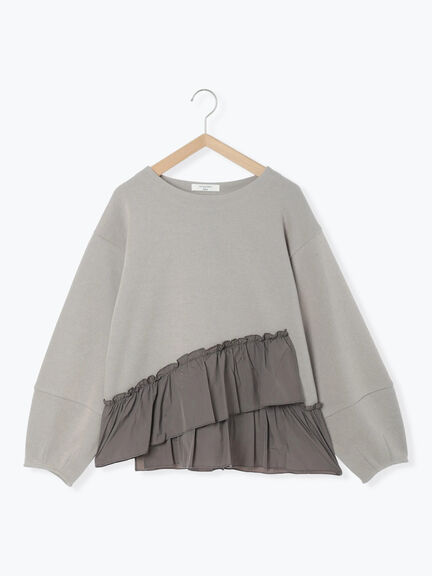 ペプラムドッキングプルオーバー(ブラック/ベージュ/キナリ)|Samansa Mos2 blue(サマンサモスモス ブルー)通販