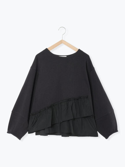 ペプラムドッキングプルオーバー(ブラック/ベージュ/キナリ)|Samansa Mos2 blue(サマンサモスモス ブルー)通販