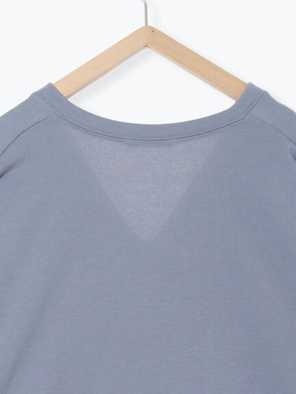 ◎裏毛深Vネックプルオーバー(グレー/ダークブラウン/ブルー)|Samansa Mos2 blue(サマンサモスモス ブルー)通販