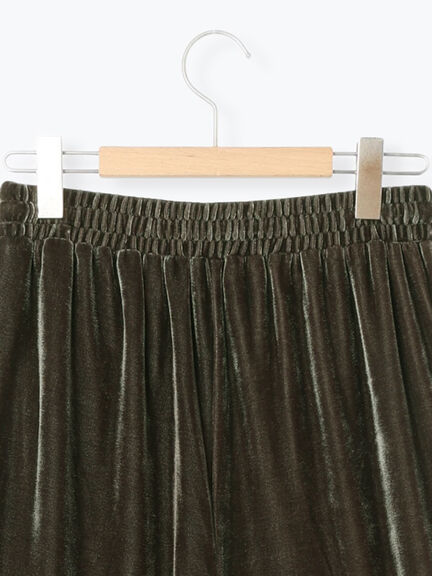 ◎ベロアワイドイージーパンツ(ブラック/ダークブラウン)|Samansa Mos2 blue(サマンサモスモス ブルー)通販