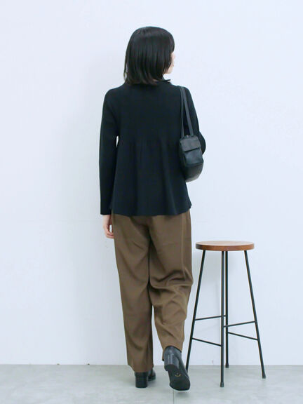 ◎ペプラムニットプルオーバー(ブラック/カーキ/TOPブラウン/TOPグレー)|Samansa Mos2 blue(サマンサモスモス ブルー)通販