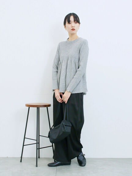 ◎ペプラムニットプルオーバー(ブラック/カーキ/TOPブラウン/TOPグレー)|Samansa Mos2 blue(サマンサモスモス ブルー)通販