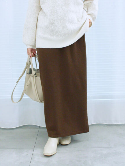 カットリブナロースカート(チャコールグレー/ブラック/ブラウン)|Samansa Mos2 blue(サマンサモスモス ブルー)通販