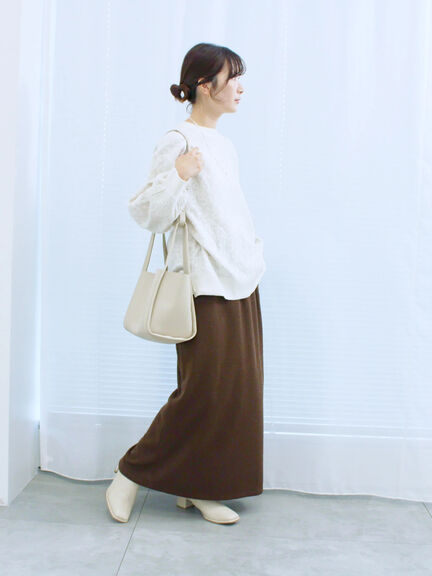 カットリブナロースカート(チャコールグレー/ブラック/ブラウン)|Samansa Mos2 blue(サマンサモスモス ブルー)通販