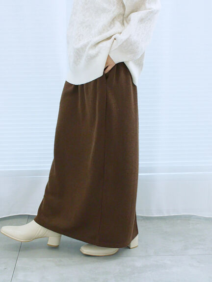 カットリブナロースカート(チャコールグレー/ブラック/ブラウン)|Samansa Mos2 blue(サマンサモスモス ブルー)通販