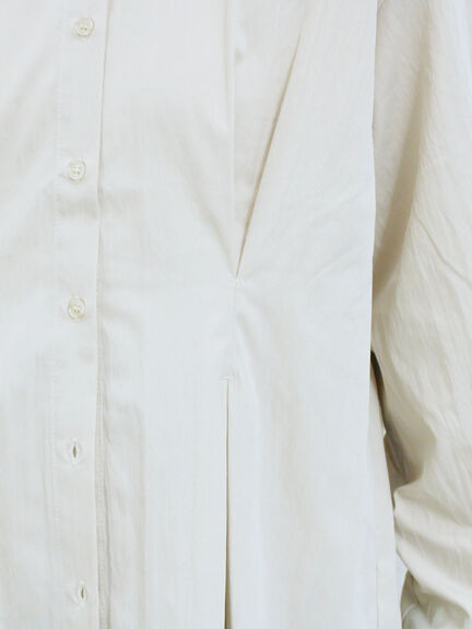 ◎マットサテンタックシャツ(チャコールグレー/ベージュ/ブラウン)|Samansa Mos2 blue(サマンサモスモス ブルー)通販