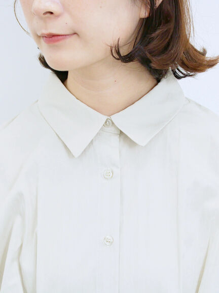 ◎マットサテンタックシャツ(チャコールグレー/ベージュ/ブラウン)|Samansa Mos2 blue(サマンサモスモス ブルー)通販