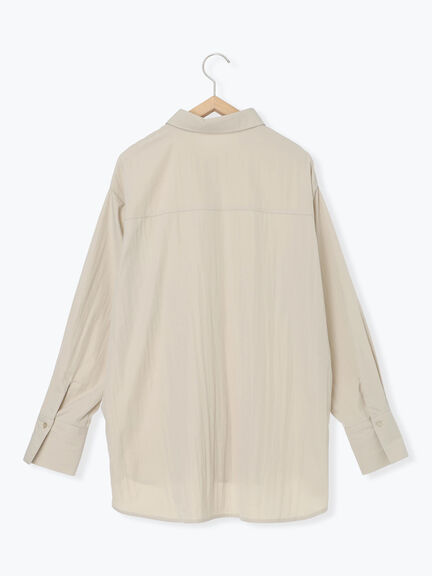 ◎マットサテンタックシャツ(チャコールグレー/ベージュ/ブラウン)|Samansa Mos2 blue(サマンサモスモス ブルー)通販