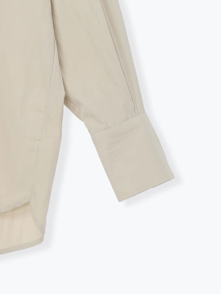 ◎マットサテンタックシャツ(チャコールグレー/ベージュ/ブラウン)|Samansa Mos2 blue(サマンサモスモス ブルー)通販