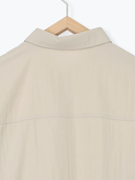 ◎マットサテンタックシャツ(チャコールグレー/ベージュ/ブラウン)|Samansa Mos2 blue(サマンサモスモス ブルー)通販