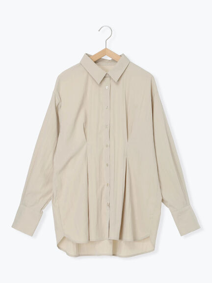 ◎マットサテンタックシャツ(チャコールグレー/ベージュ/ブラウン)|Samansa Mos2 blue(サマンサモスモス ブルー)通販