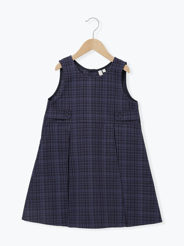 チェック柄ジャンバースカート(ネイビー)|Samansa Mos2 Lagom(KIDS)(サマンサモスモス ラーゴム)通販