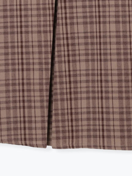 チェック柄ジャンバースカート(ブラウン/ネイビー)|Samansa Mos2 Lagom(KIDS)(サマンサモスモス ラーゴム)通販