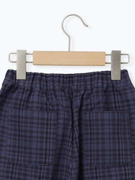 チェック柄コクーンパンツ(ブラウン/ネイビー)|Samansa Mos2 Lagom(KIDS)(サマンサモスモス ラーゴム)通販