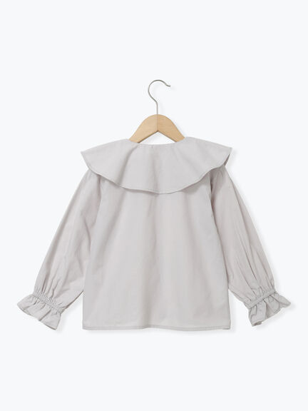ビッグカラーブラウス(オフホワイト/Sグレー)|Samansa Mos2 Lagom(KIDS)(サマンサモスモス ラーゴム)通販