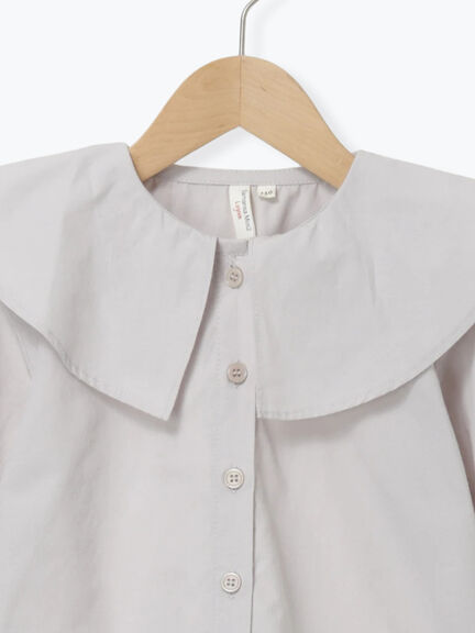 ビッグカラーブラウス(オフホワイト/Sグレー)|Samansa Mos2 Lagom(KIDS)(サマンサモスモス ラーゴム)通販