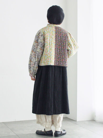 【WEB限定】コットンジャカード製品染め裾フリルパンツ(グレー/ブラック/キナリ)|TSUHARU by Samansa Mos2(ツハルバイサマンサモスモス)通販