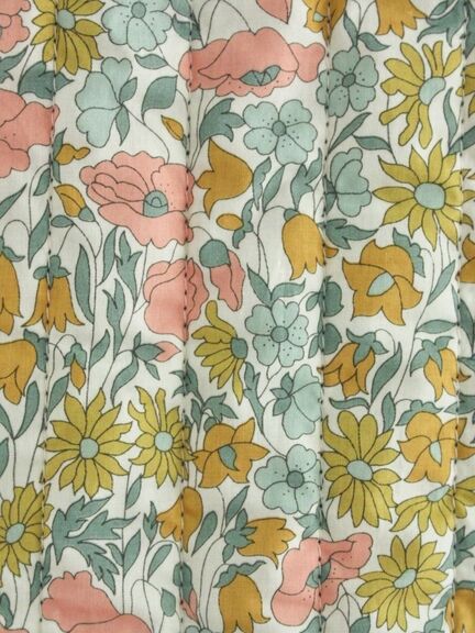 【LIBERTY】パッチワークキルトジャケット(レッド/キナリ)|TSUHARU by Samansa Mos2(ツハルバイサマンサモスモス)通販