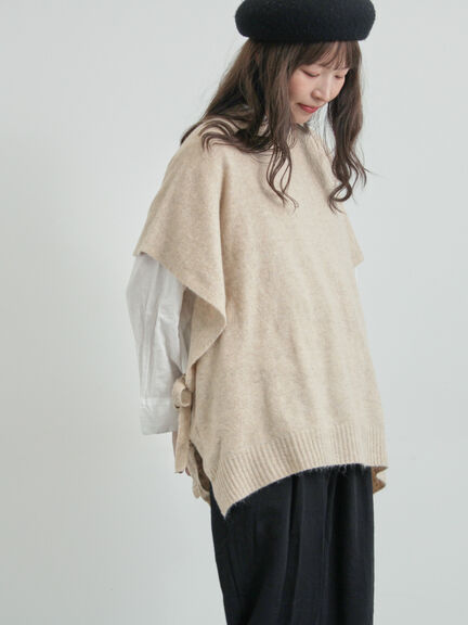 ウール混2WAYニットベスト(ブラック/ベージュ)|TSUHARU by Samansa Mos2(ツハルバイサマンサモスモス)通販