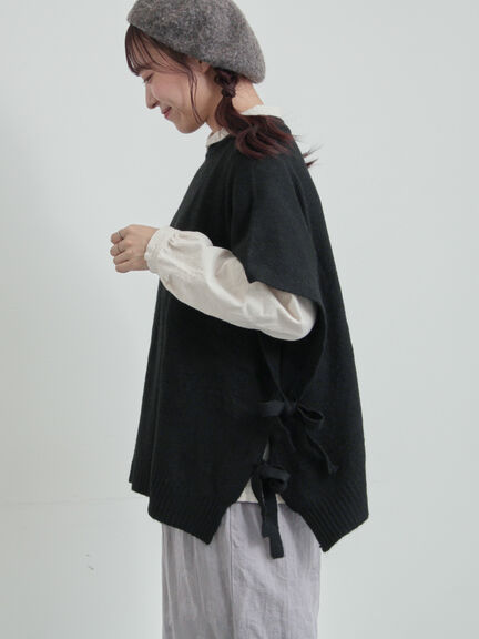 ウール混2WAYニットベスト(ブラック/ベージュ)|TSUHARU by Samansa Mos2(ツハルバイサマンサモスモス)通販