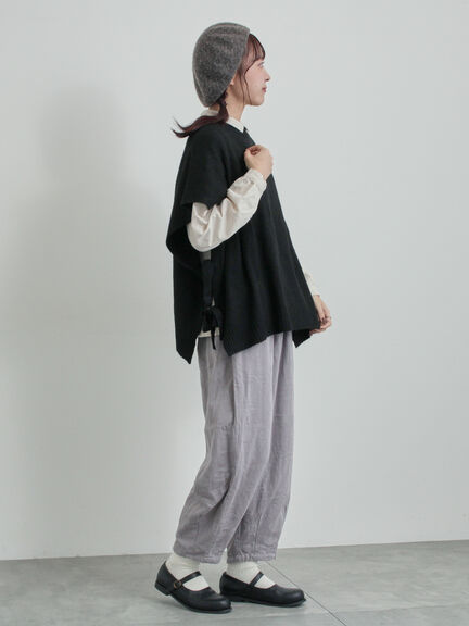 ウール混2WAYニットベスト(ブラック/ベージュ)|TSUHARU by Samansa Mos2(ツハルバイサマンサモスモス)通販