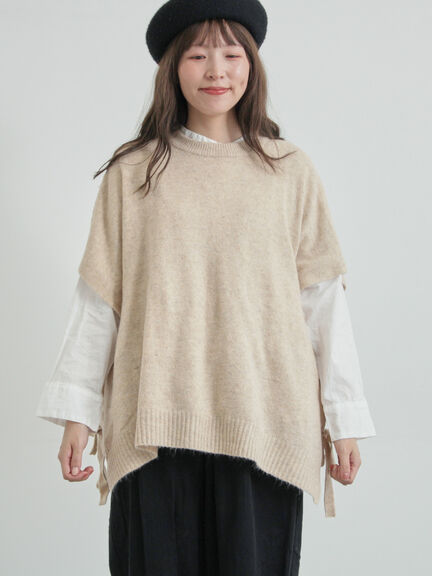 ウール混2WAYニットベスト(ブラック/ベージュ)|TSUHARU by Samansa Mos2(ツハルバイサマンサモスモス)通販