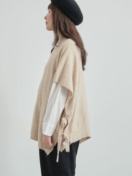 ウール混2WAYニットベスト(ブラック/ベージュ)|TSUHARU by Samansa Mos2(ツハルバイサマンサモスモス)通販