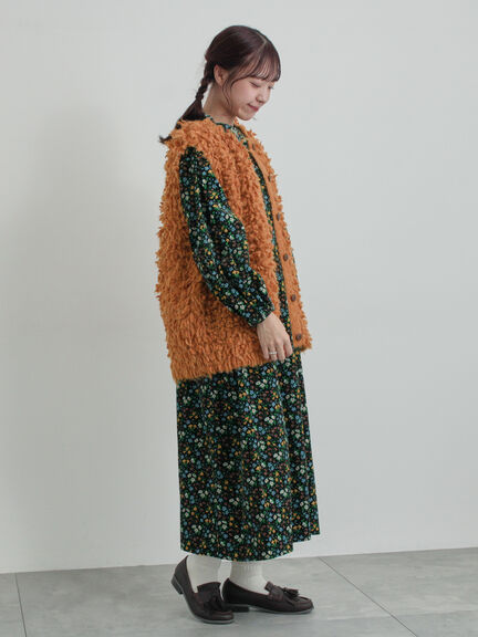 ループ編み前後2WAYニットベスト(グレー/オレンジ/キナリ)|TSUHARU by Samansa Mos2(ツハルバイサマンサモスモス)通販