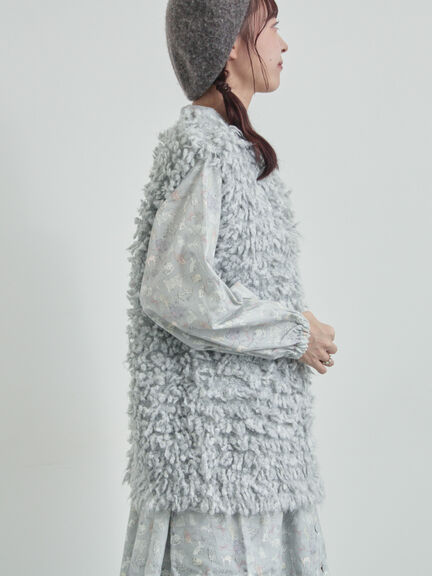 ループ編み前後2WAYニットベスト(グレー/オレンジ/キナリ)|TSUHARU by Samansa Mos2(ツハルバイサマンサモスモス)通販