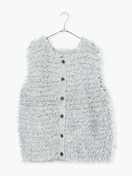 ループ編み前後2WAYニットベスト(グレー/オレンジ/キナリ)|TSUHARU by Samansa Mos2(ツハルバイサマンサモスモス)通販