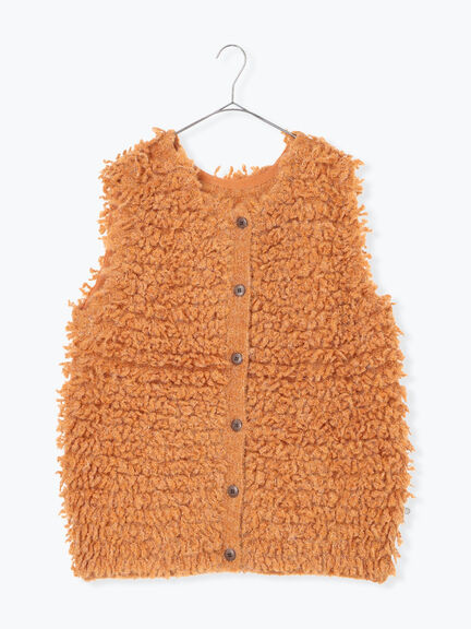 ループ編み前後2WAYニットベスト(グレー/オレンジ/キナリ)|TSUHARU by Samansa Mos2(ツハルバイサマンサモスモス)通販