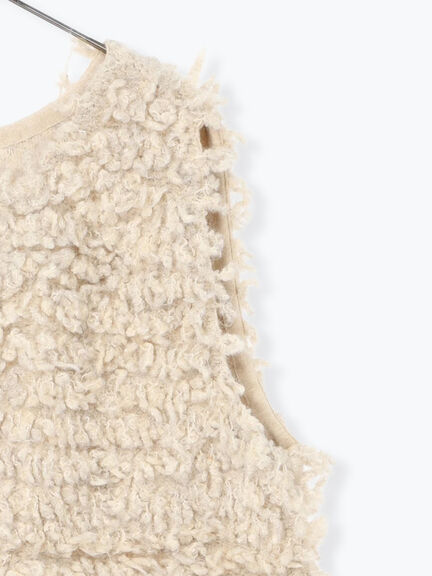 ループ編み前後2WAYニットベスト(グレー/オレンジ/キナリ)|TSUHARU by Samansa Mos2(ツハルバイサマンサモスモス)通販