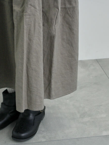 【WEB限定 Sサイズ】製品染めヘンプコットン前後着ギャザーワンピース(グレー/レッド/キナリ)|TSUHARU by Samansa Mos2(ツハルバイサマンサモスモス)通販