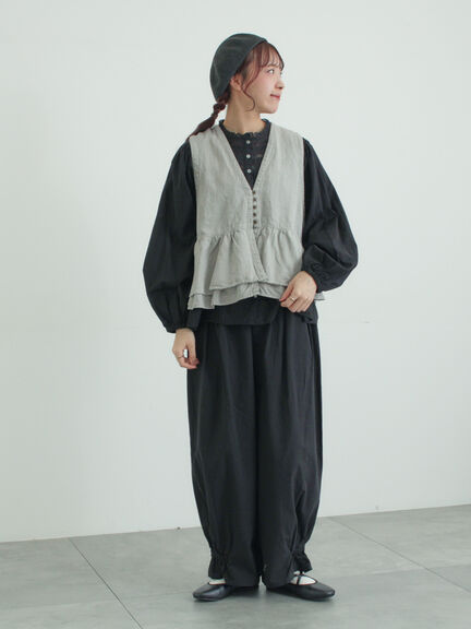 馬布バレルパンツ（ブラック/ベージュ/キナリ）｜TSUHARU by Samansa Mos2（ツハルバイサマンサモスモス）通販