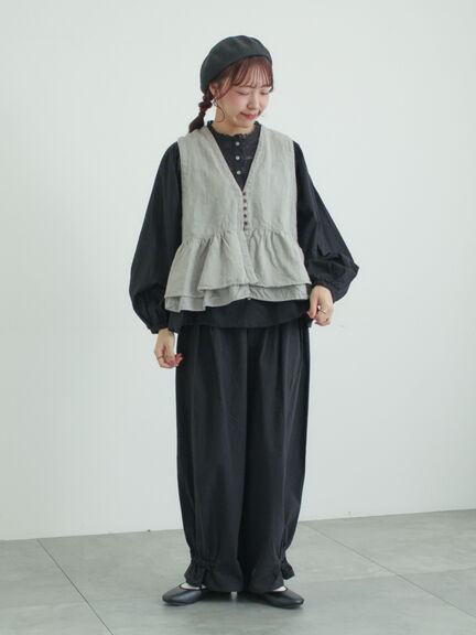 馬布バレルパンツ（ブラック/ベージュ/キナリ）｜TSUHARU by Samansa Mos2（ツハルバイサマンサモスモス）通販