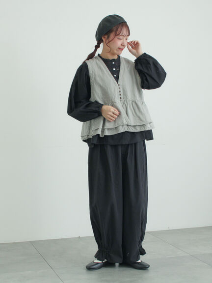 馬布バレルパンツ（ブラック/ベージュ/キナリ）｜TSUHARU by Samansa Mos2（ツハルバイサマンサモスモス）通販