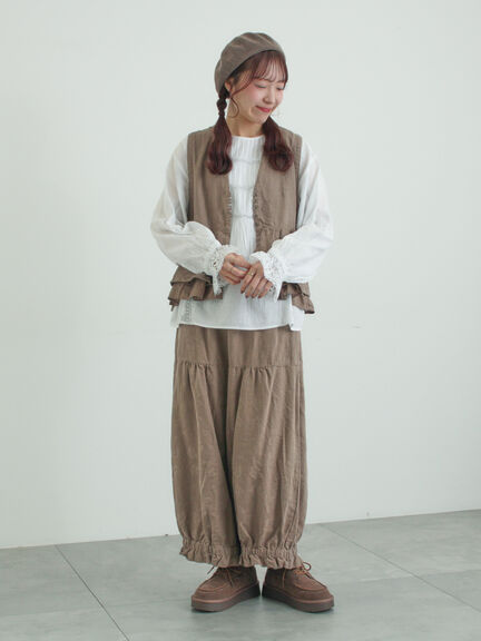 【WHITE COLLECTION】リバーレースピンタックブラウス（ホワイト）｜TSUHARU by Samansa Mos2（ツハルバイサマンサモスモス）通販