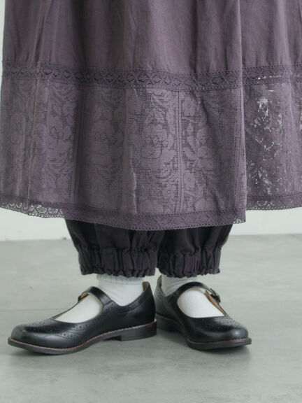 【WEB限定 Sサイズ】ランダム刺繍レース切替ワンピース（オフホワイト/チャコールグレー/ミント）｜TSUHARU by Samansa Mos2（ツハルバイサマンサモスモス）通販